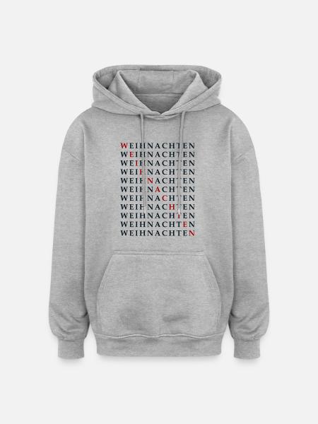 Noël Noë - Sweat à capuche oversize unisexe - gris chiné