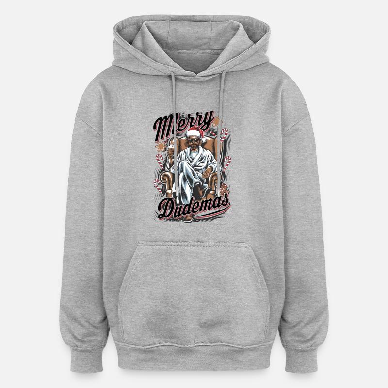 Lebowski Merry Dudemas! - Oversized Unisex Hoodie - heather grey