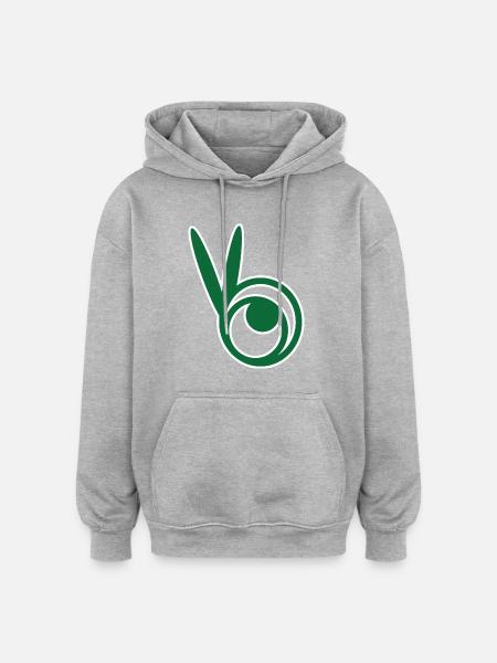 Cute Snail - Oversized Unisex Hoodie - heather grey