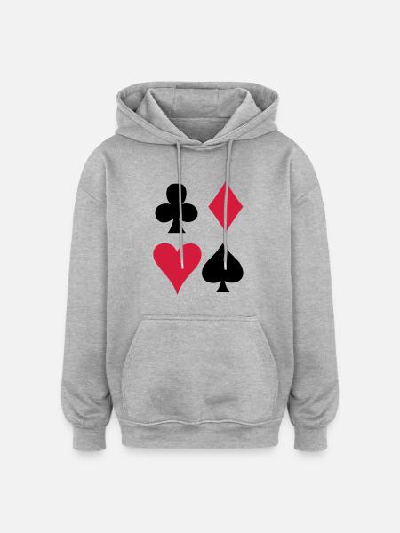 Card game - Playing Card - Oversized Unisex Hoodie - heather grey