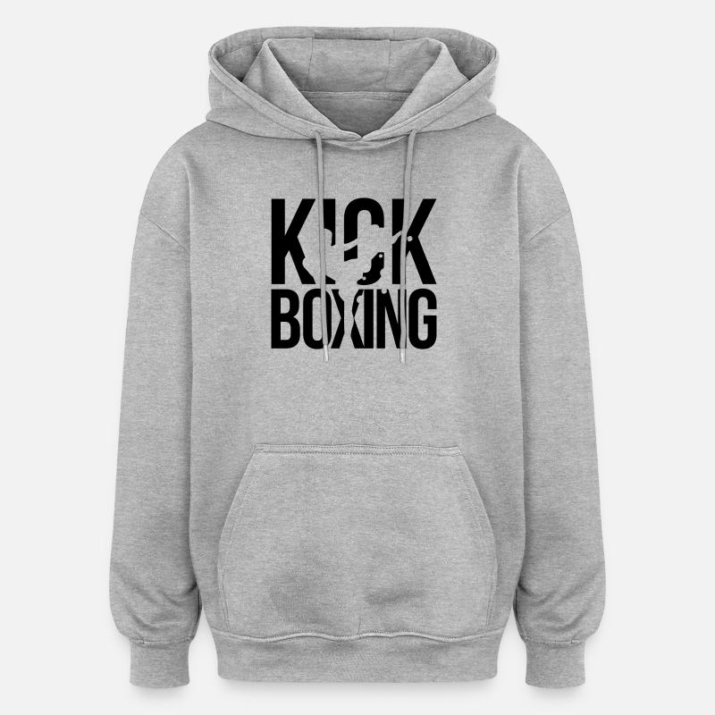 kick boxing - Oversized Unisex Hoodie - heather grey