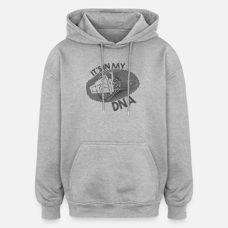 Tronçonneuse bûcheron Tronçonneuse - Sweat à capuche oversize unisexe - gris chiné