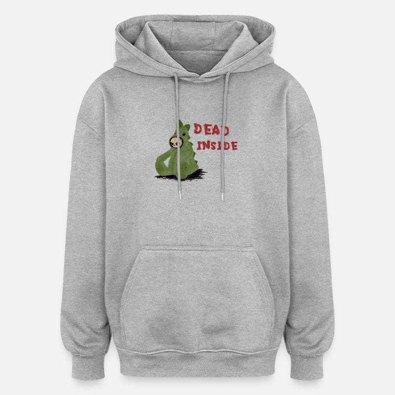 Dead Inside - Oversized Unisex Hoodie - heather grey