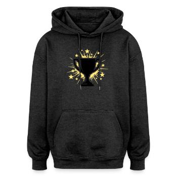 Étoiles du trophée vainqueur de la coupe - Sweat à capuche oversize unisexe - charbon - Devant - Noah (186cm)