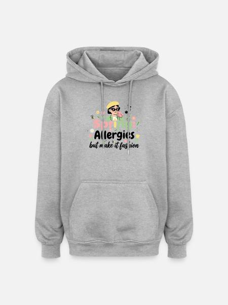 Spring? No thanks! Allergy Queen 2026 - Oversized Unisex Hoodie - heather grey