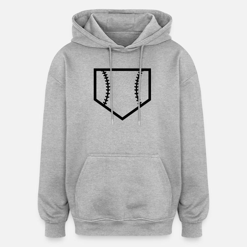 Marbre - Sweat à capuche oversize unisexe - gris chiné