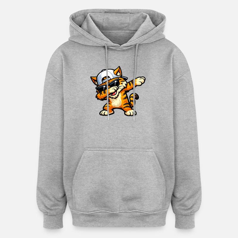 Dab del Wildcat - Felpa con cappuccio unisex oversize - grigio melange