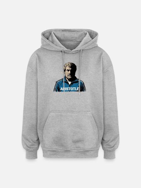Aristoteles Gadevise Portræt - Oversize unisex hoodie - grå meleret