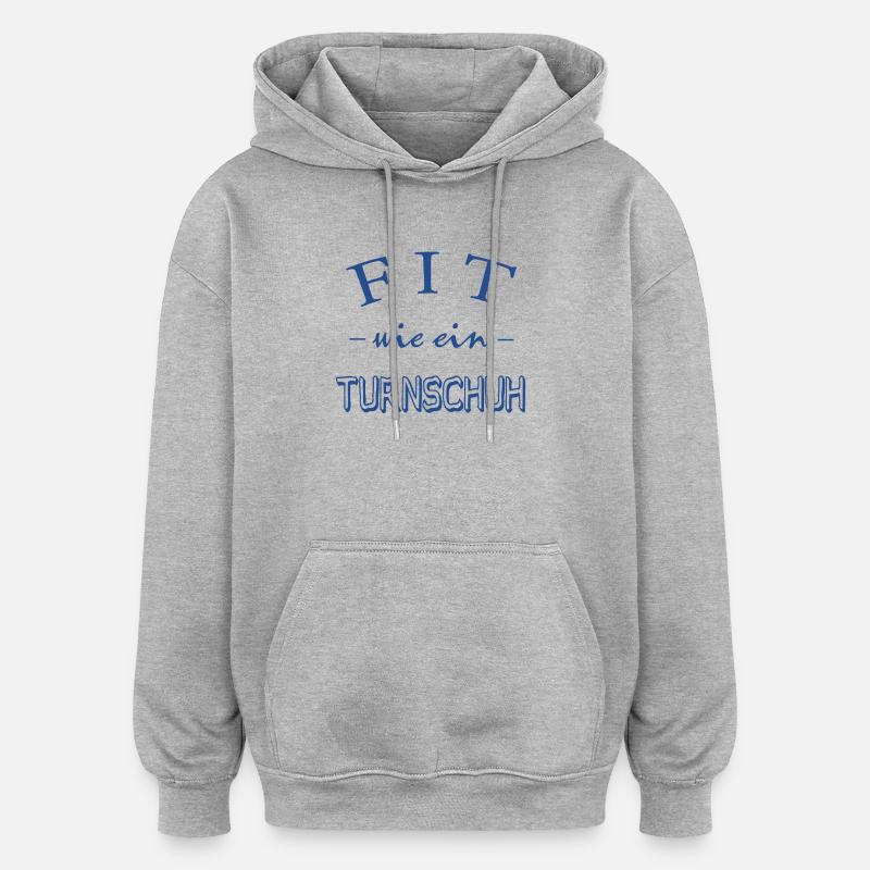 FIT wie ein Turnschuh - Oversized Unisex Hoodie - Grau meliert