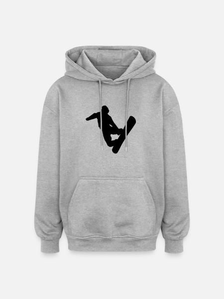 snowboard - Oversized Unisex Hoodie - heather grey
