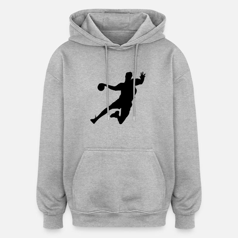 Handball Player - Sweat à capuche oversize unisexe - gris chiné