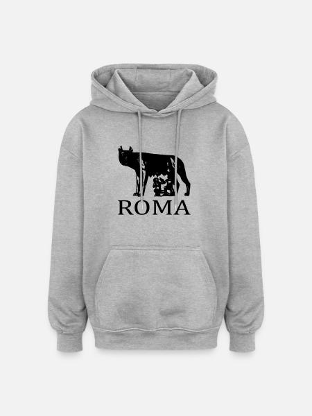 Roma - Oversized Unisex Hoodie - Grau meliert