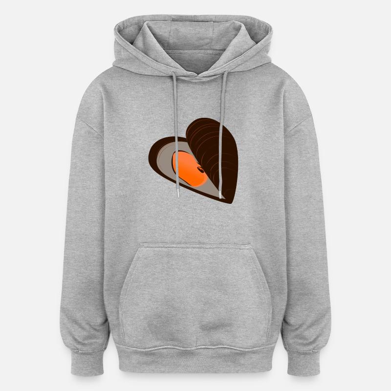 mussel56 - Oversized Unisex Hoodie - Grau meliert