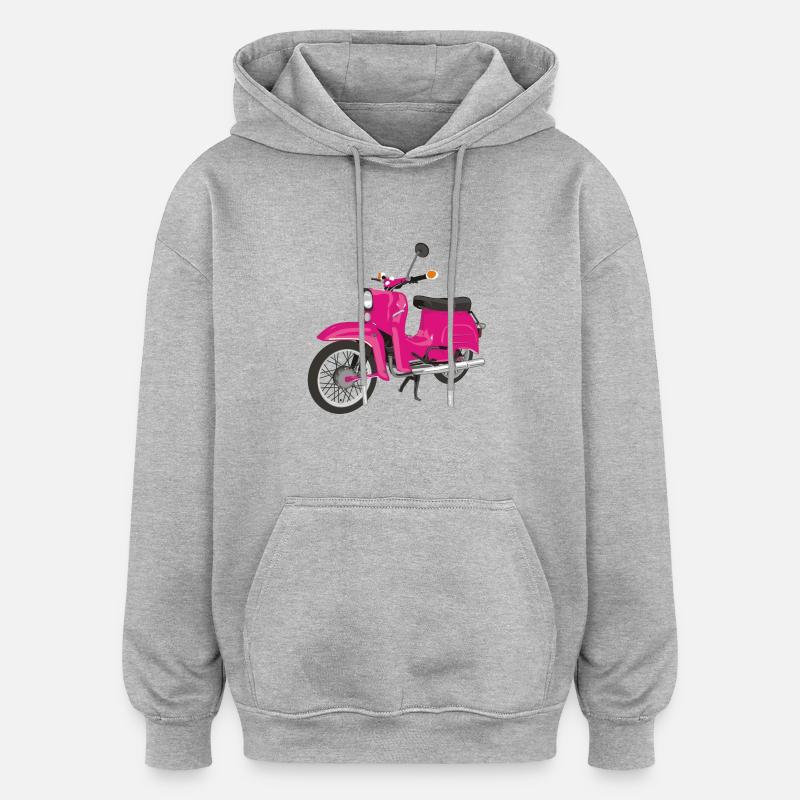Swallow rose - Sweat à capuche oversize unisexe - gris chiné