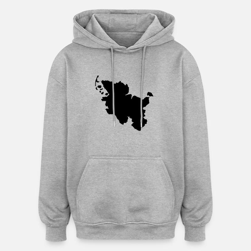 Schleswig Holstein - Oversized Unisex Hoodie - Grau meliert