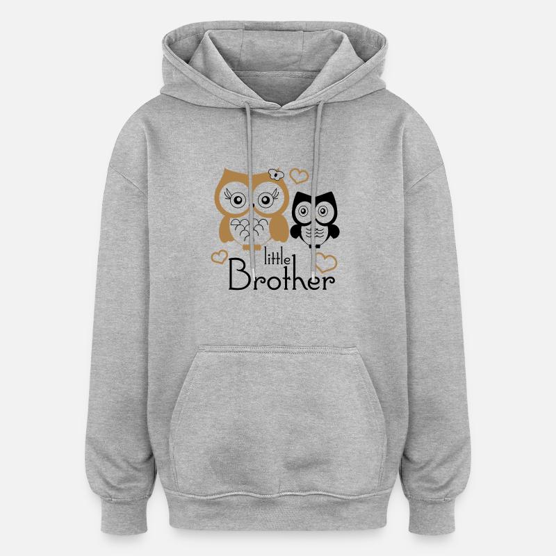 Little Brother - Sweat à capuche oversize unisexe - gris chiné
