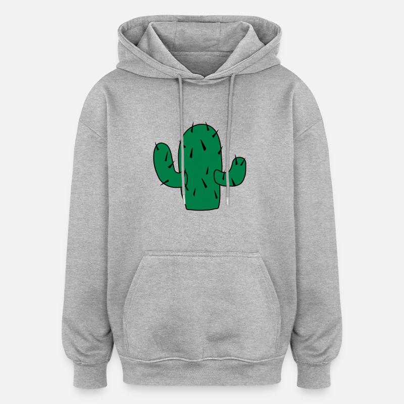 Kaktus_cc21 - Oversized Unisex Hoodie - Grau meliert