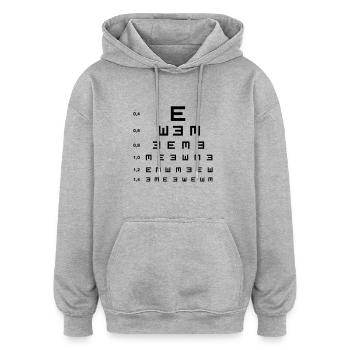 Augenarzt - Oversized Unisex Hoodie - Grau meliert - Vorne - Noah (186cm)
