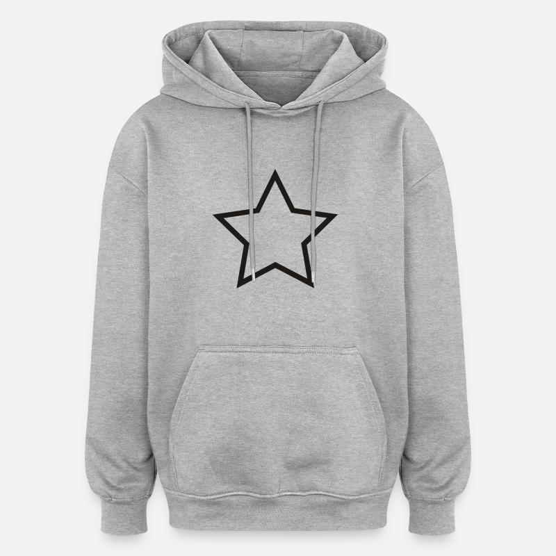 stern - Oversized Unisex Hoodie - Grau meliert