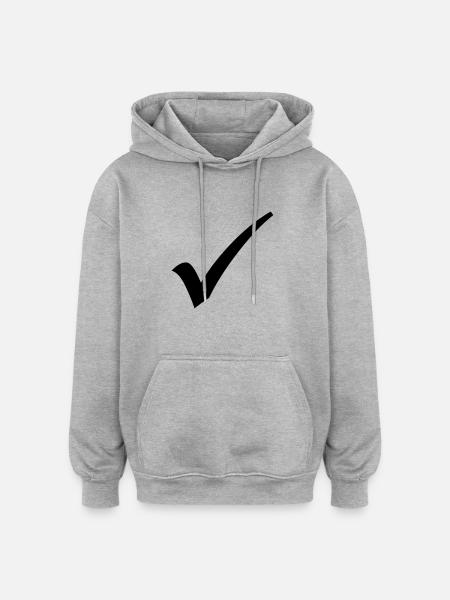 D'Accord - Sweat à capuche oversize unisexe - gris chiné