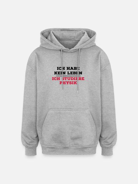 Physik - Oversized Unisex Hoodie - Grau meliert