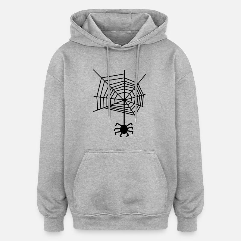 Spider web spiderweb Spider - Oversized Unisex Hoodie - heather grey