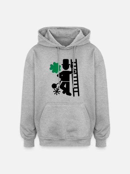 Schornsteinfeger - Oversized Unisex Hoodie - Grau meliert