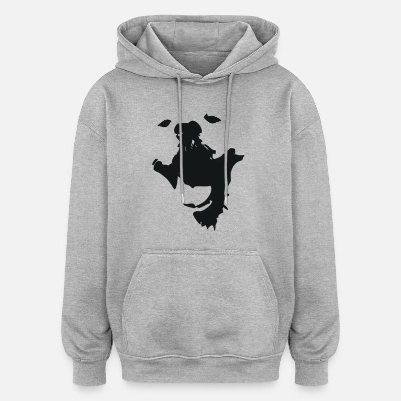 samoyede - Sweat à capuche oversize unisexe - gris chiné