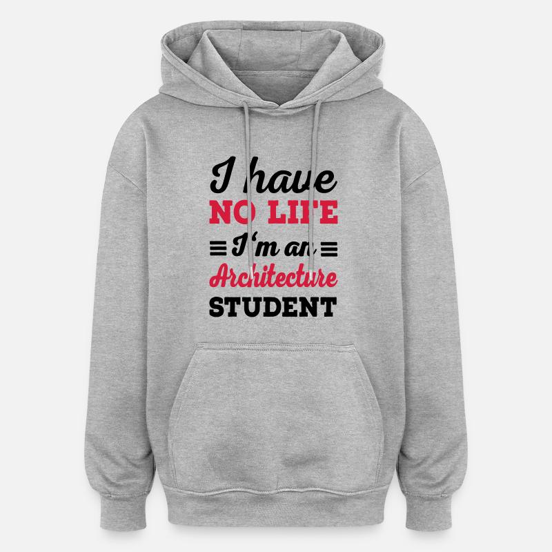 Architecture - Sweat à capuche oversize unisexe - gris chiné