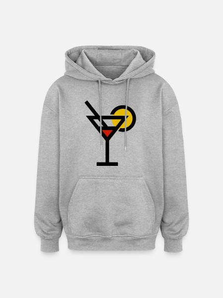 Cosmopolitan cocktail drink - Oversized Unisex Hoodie - heather grey