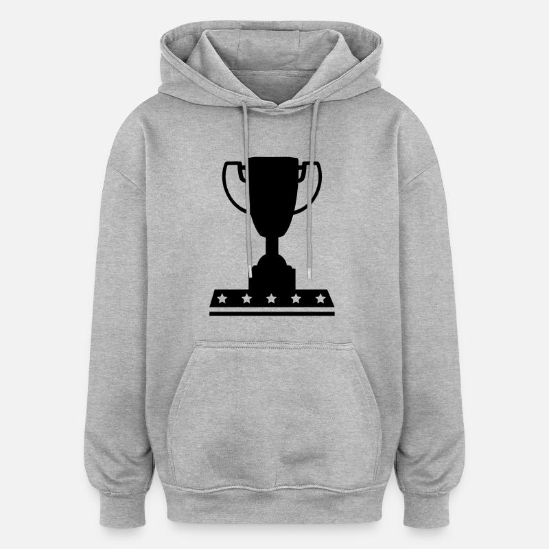 pokal_wu1 - Sweat à capuche oversize unisexe - gris chiné