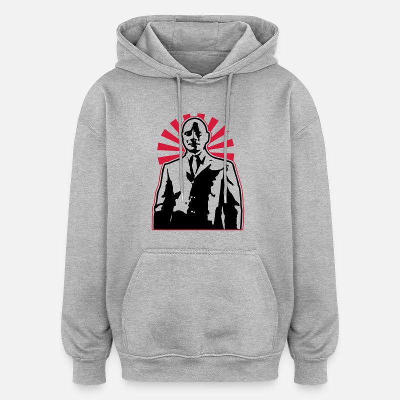 fantomas - Sweat à capuche oversize unisexe - gris chiné