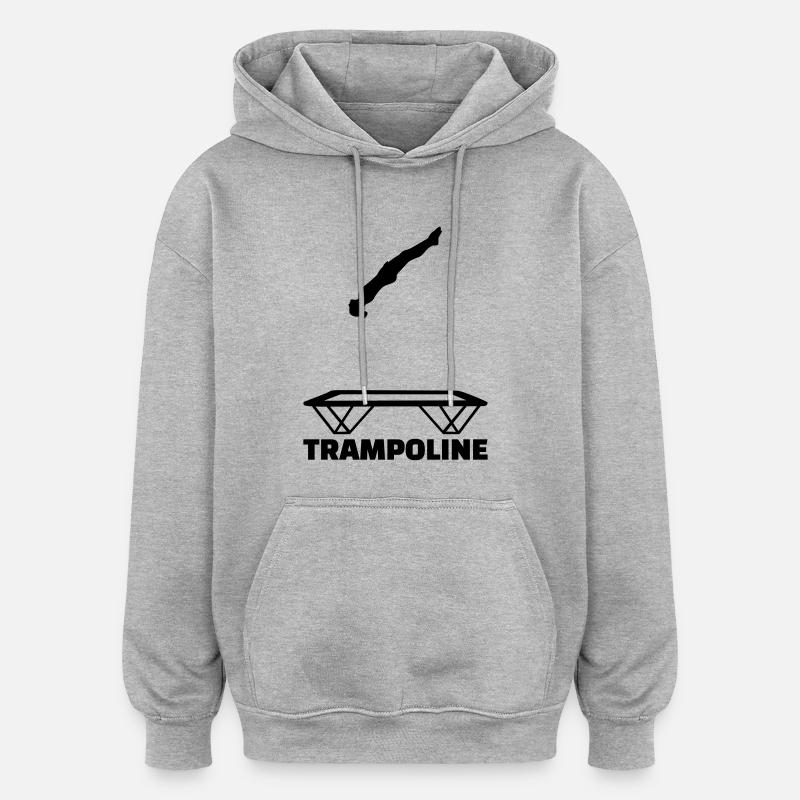 Trampoline - Sweat à capuche oversize unisexe - gris chiné