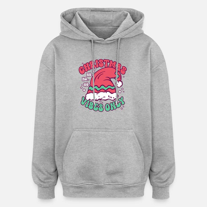 Noël Noël Ambiance - Sweat à capuche oversize unisexe - gris chiné