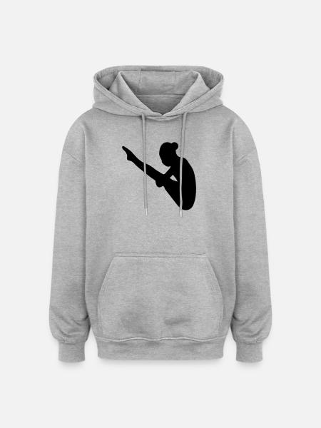 High diving - Oversized Unisex Hoodie - heather grey