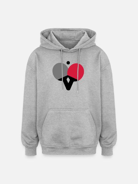 Table Tennis - Oversized Unisex Hoodie - Grau meliert