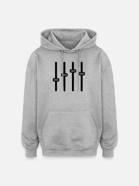 audio - Oversized Unisex Hoodie - heather grey