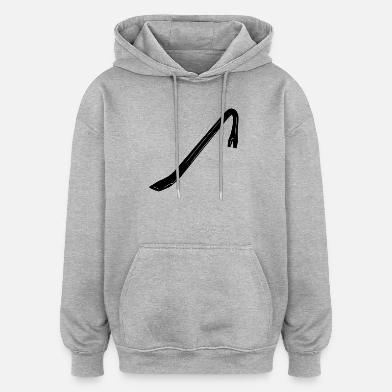 Pied-de-biche un pied-de-biche - Sweat à capuche oversize unisexe - gris chiné