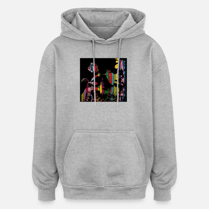 Colibri - Sweat à capuche oversize unisexe - gris chiné