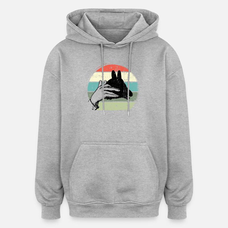 Pastel Handframe Sunset Circle - Oversized Unisex Hoodie - heather grey