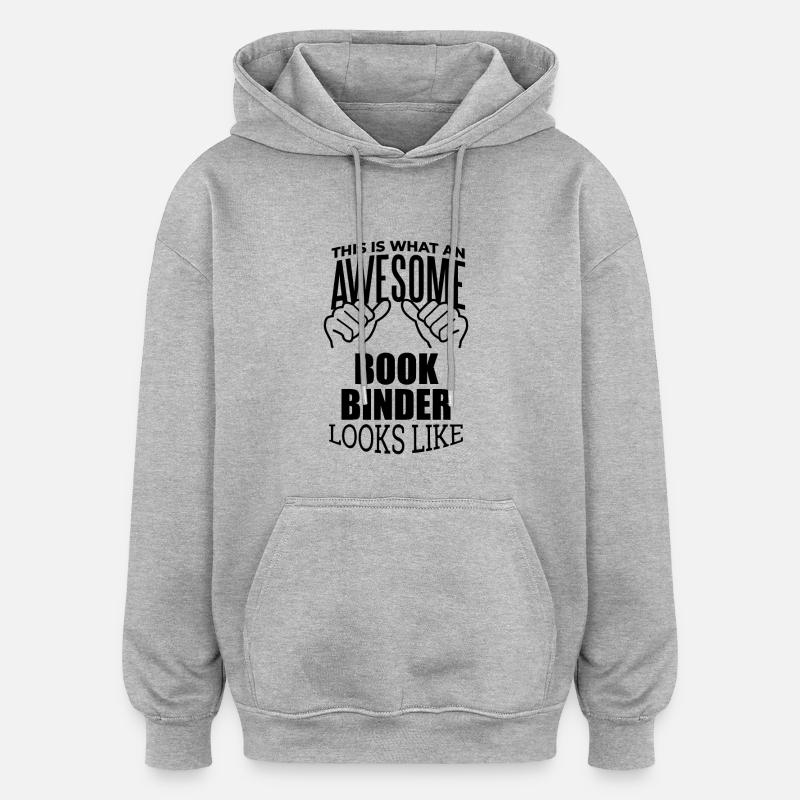 Relieur - Sweat à capuche oversize unisexe - gris chiné