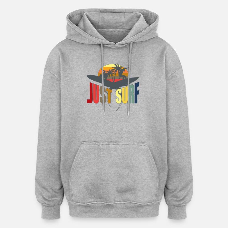 surfer - Sweat à capuche oversize unisexe - gris chiné