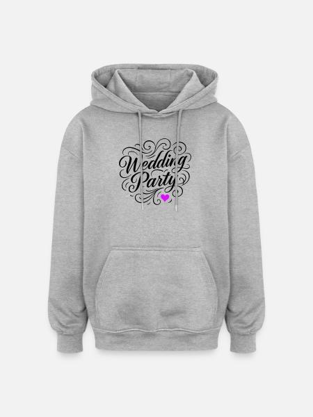 Wedding Party Wedding Party - Oversized Unisex Hoodie - heather grey