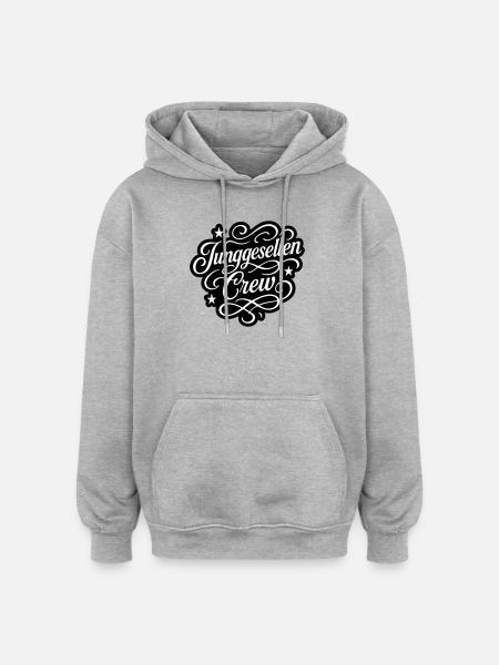 Équipage Bachelor - Sweat à capuche oversize unisexe - gris chiné