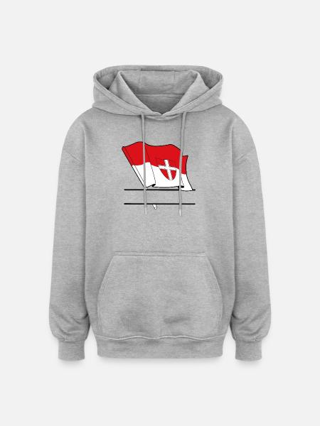 Wien Flag Namespace - Oversized Unisex Hoodie - heather grey