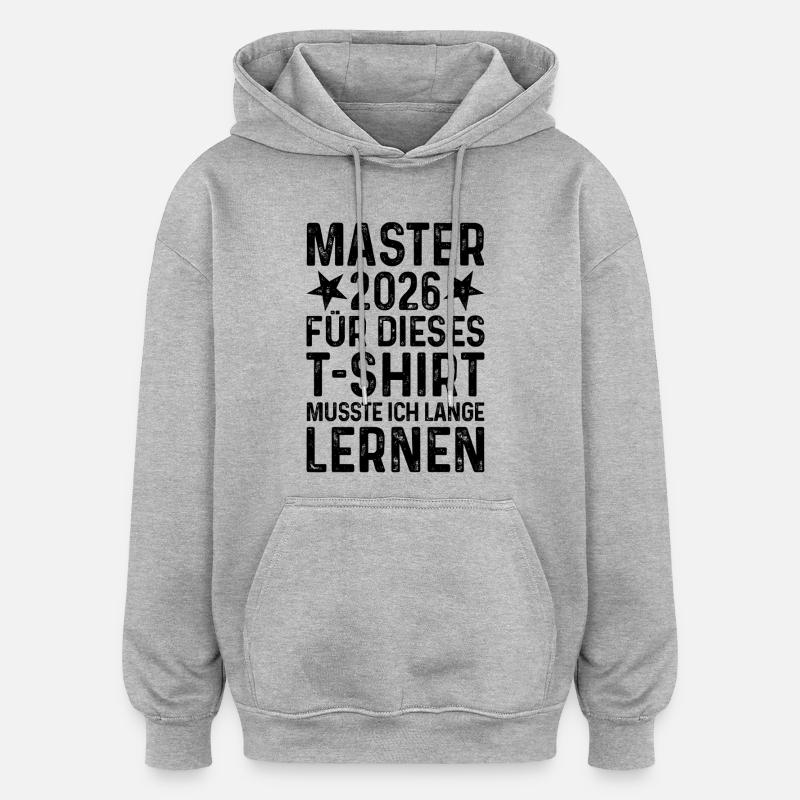 Master 2026 - Sweat à capuche oversize unisexe - gris chiné