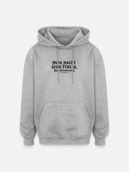 Dad Makes No Mistakes Gift Saying - Oversized Unisex Hoodie - heather grey