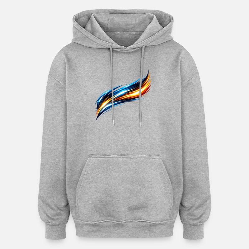 Sportliches Trikot Design Dynamischer Effekt - Oversized Unisex Hoodie - Grau meliert