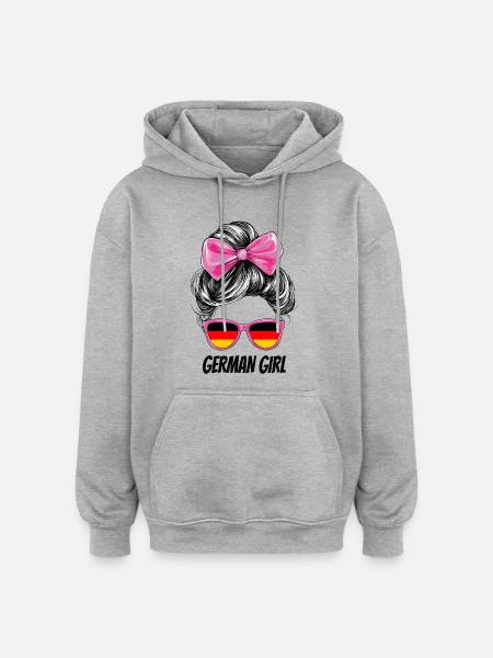 Germany Flag Flag Woman Sunglasses Fan - Oversized Unisex Hoodie - heather grey
