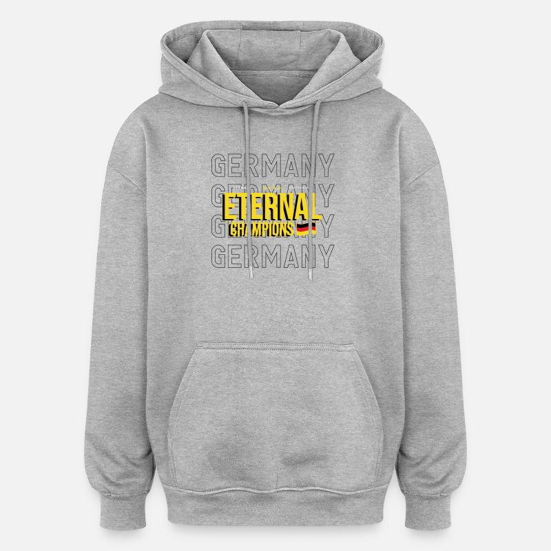 Maillot de champions éternels d’Allemagne - Sweat à capuche oversize unisexe - gris chiné